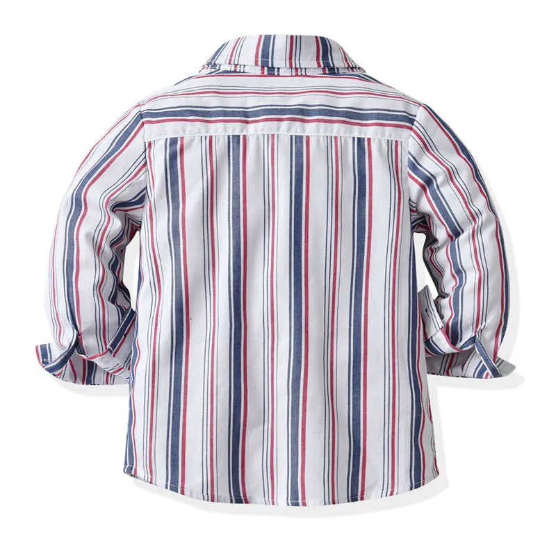 2 Pieces Set Baby Kid Boys Birthday Party Striped Bow Shirts And Solid Color Jumpsuits Wholesale 211109477