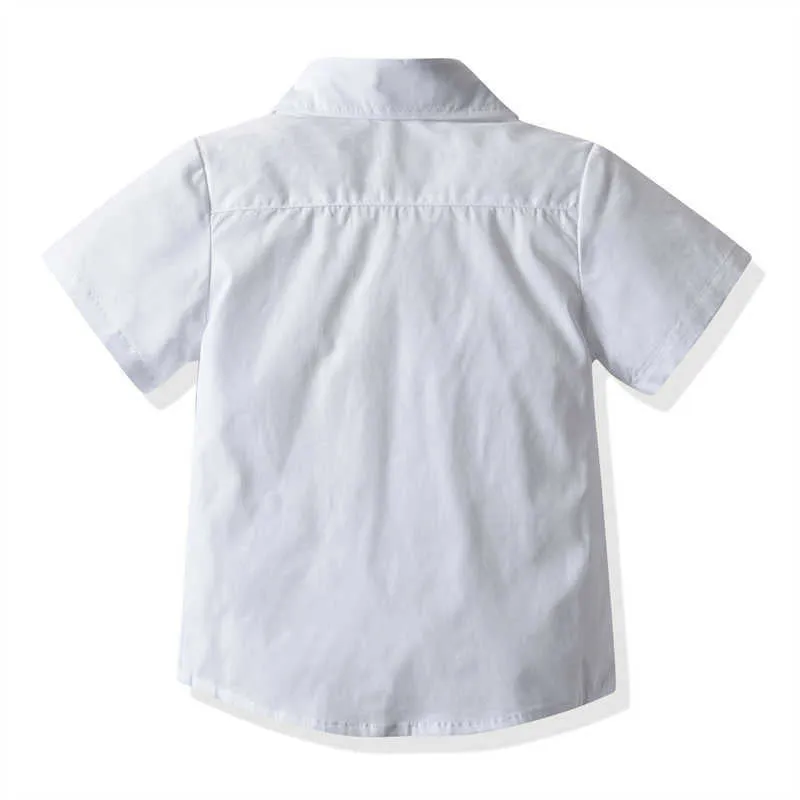 2 Pieces Set Baby Kid Boys Solid Color Bow Shirts And Striped Pants Wholesale 211109375