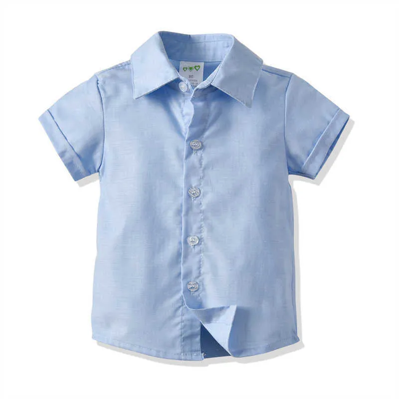2 Pieces Set Baby Kid Boys Solid Color Bow Shirts And Striped Pants Wholesale 211109375