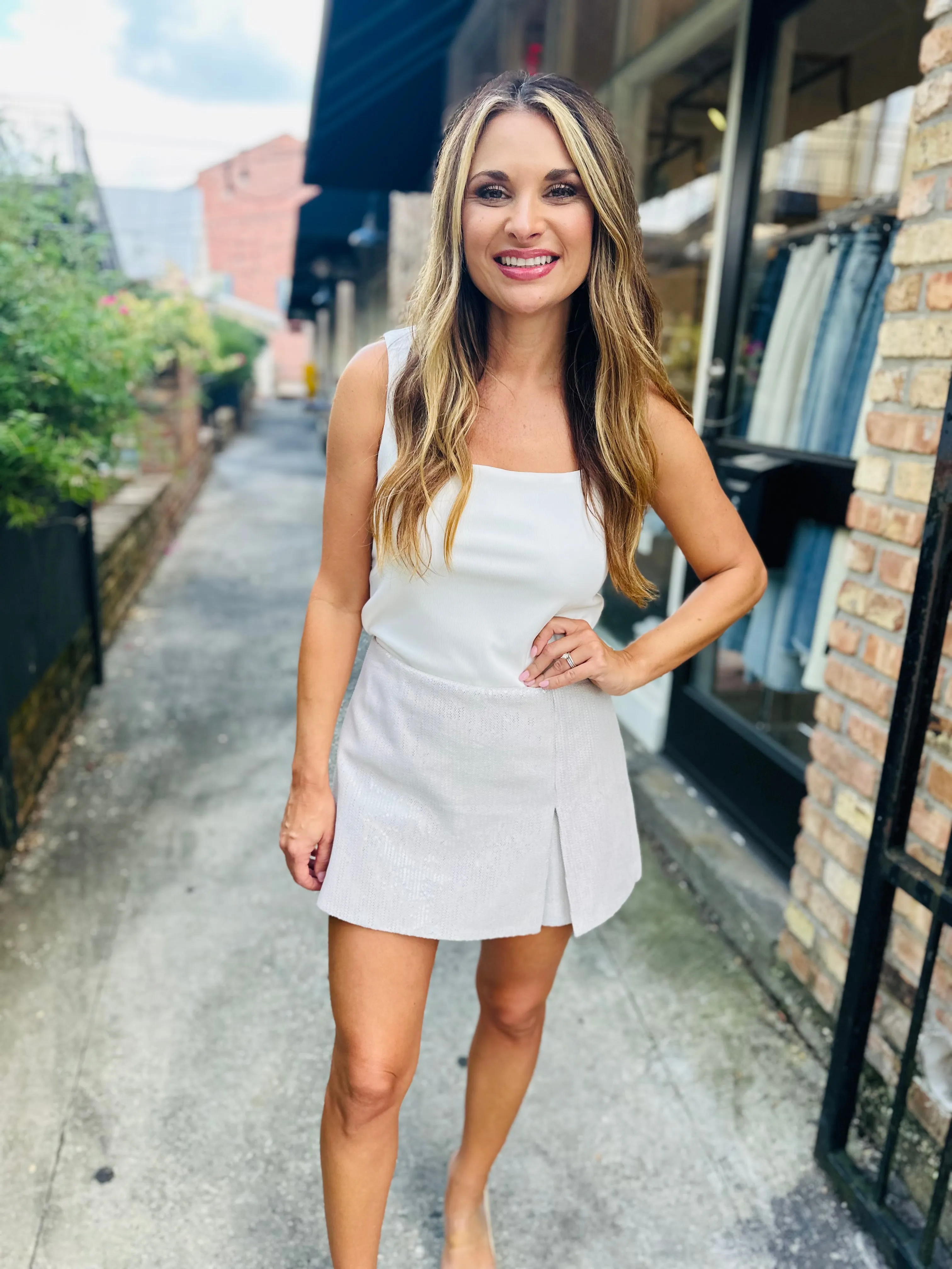 Celestina Skort- White