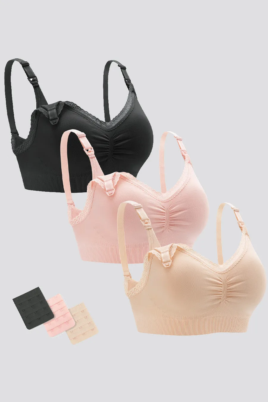 Lace-Trimmed Nursing Bra
